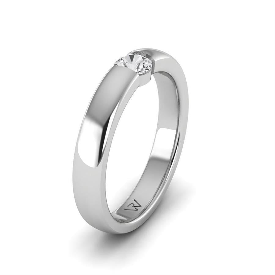Solitaires Pureté Or Blanc Argent Diamant 0.25 ct