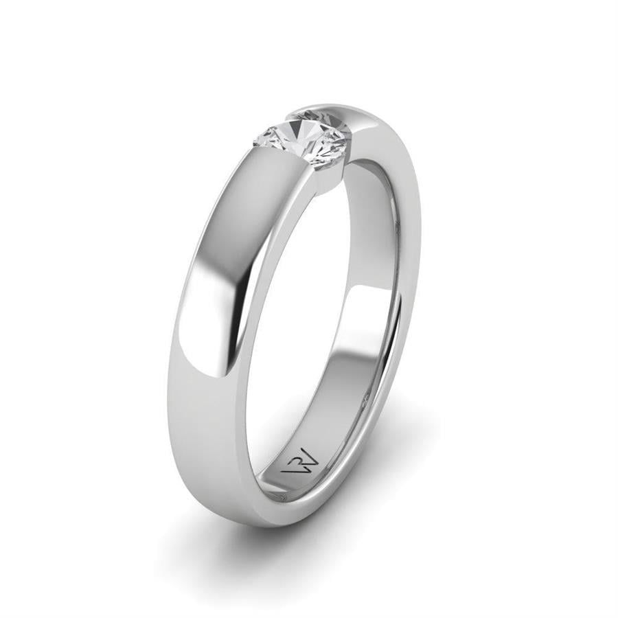 Solitaires Pureté Or Blanc Argent Diamant 0.33 ct