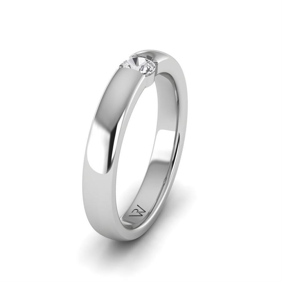 Solitaires Pureté Or Blanc Argent Diamant 0.20 ct