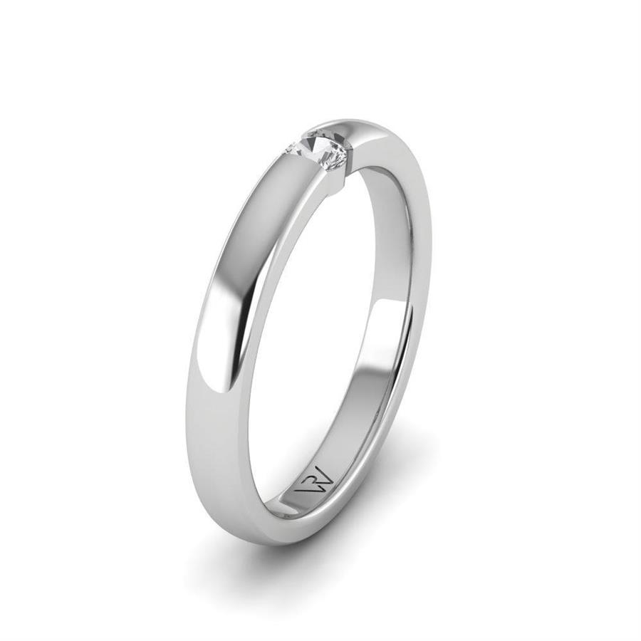 Solitaires Pureté Or Blanc Argent Diamant 0.10 ct
