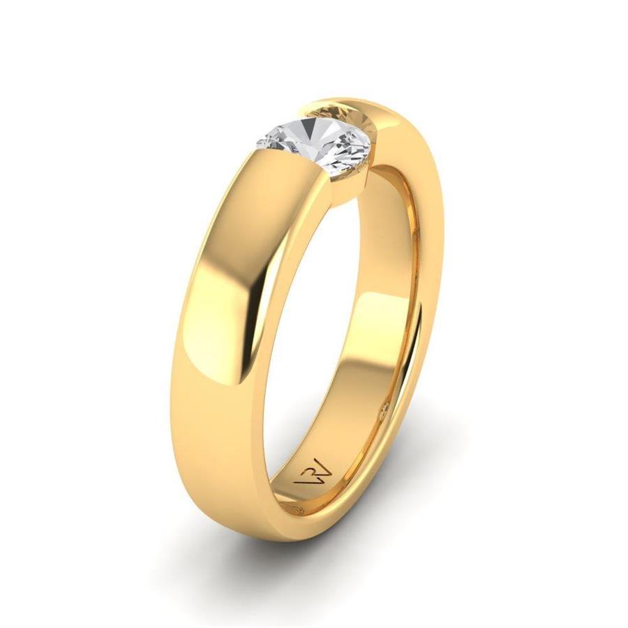 Solitaires Pureté Or Jaune Argent Diamant 0.60 ct