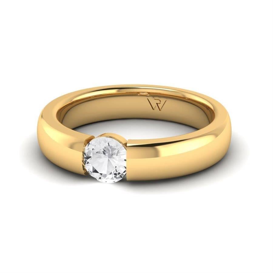 Solitaires Pureté Or Jaune Argent Diamant 0.50 ct