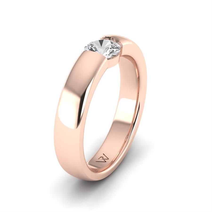 Solitaires Pureté Or Rose Argent Diamant 0.50 ct