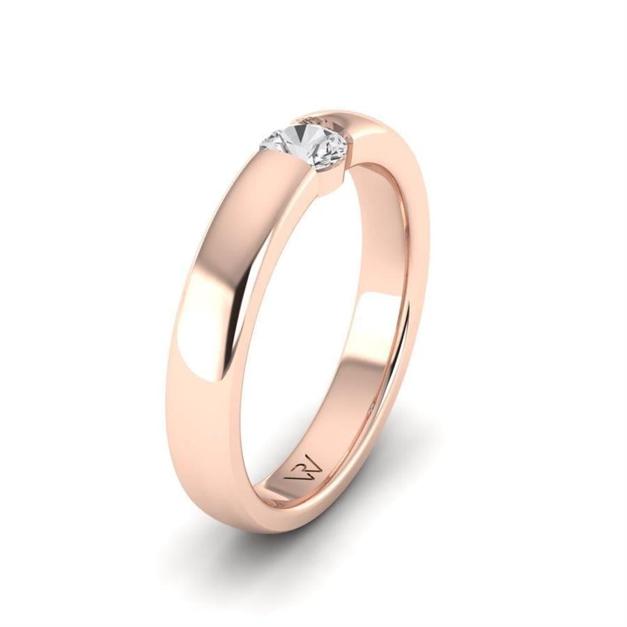 Solitaires Pureté Or Rose Argent Diamant 0.25 ct