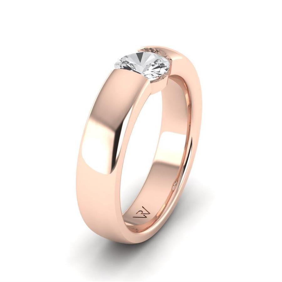 Solitaires Pureté Or Rose Argent Diamant 0.75 ct