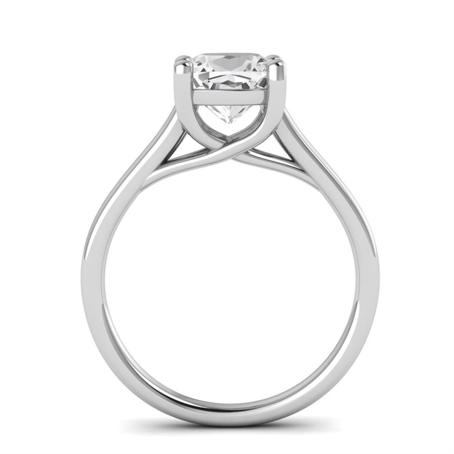 Solitaires Quatuor Argent Rhodié Blanc Diamant 2 ct