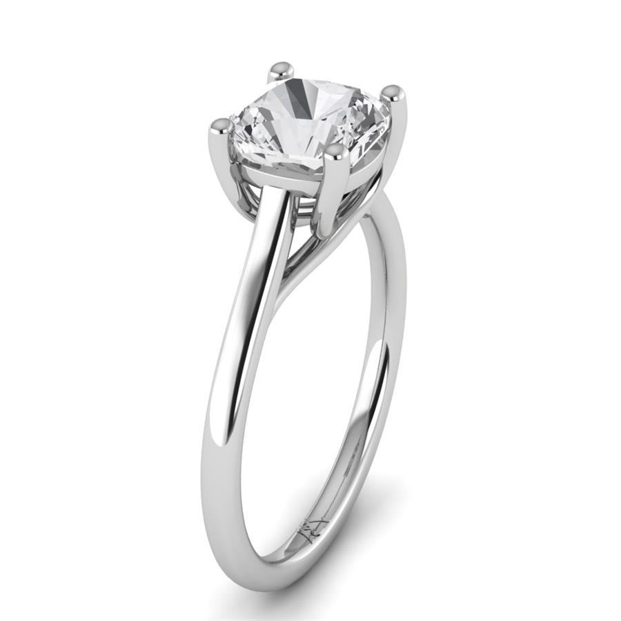 Solitaires Quatuor Argent Rhodié Blanc Diamant 2 ct