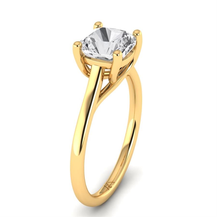 Solitaires Quatuor Or Jaune Oxyde de zirconium 2 ct