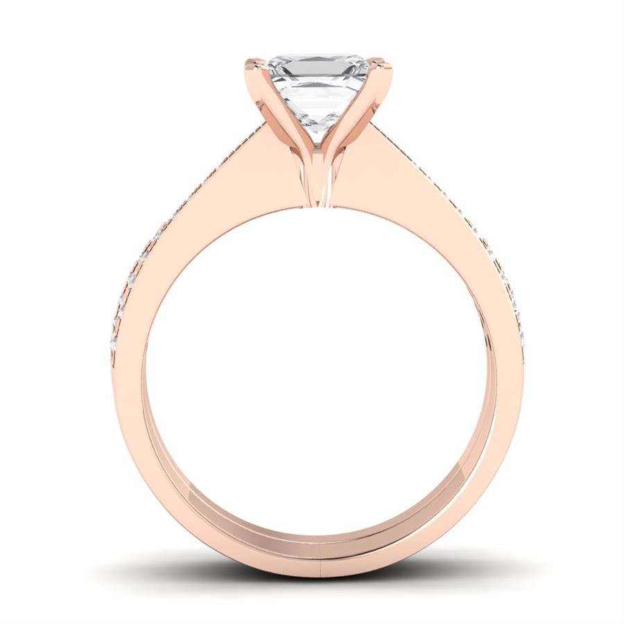 Solitaires Radiance Or Rose Oxyde de zirconium 1.30 ct