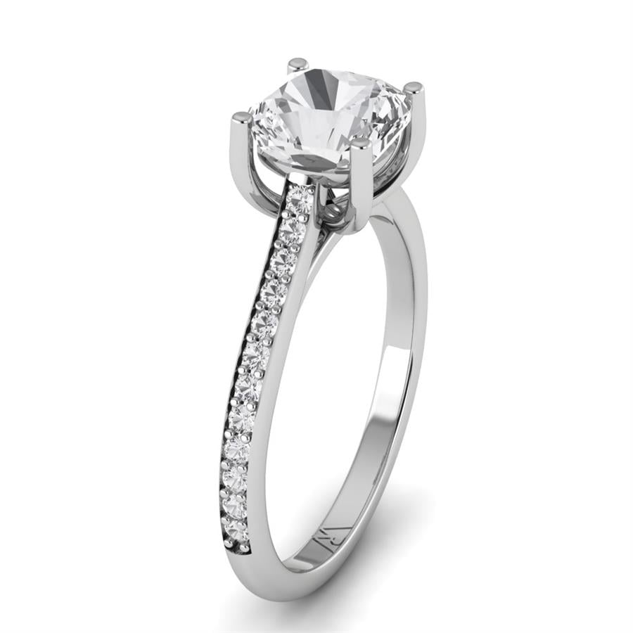 Solitaires Raviva Or Blanc Oxyde de zirconium 2 ct