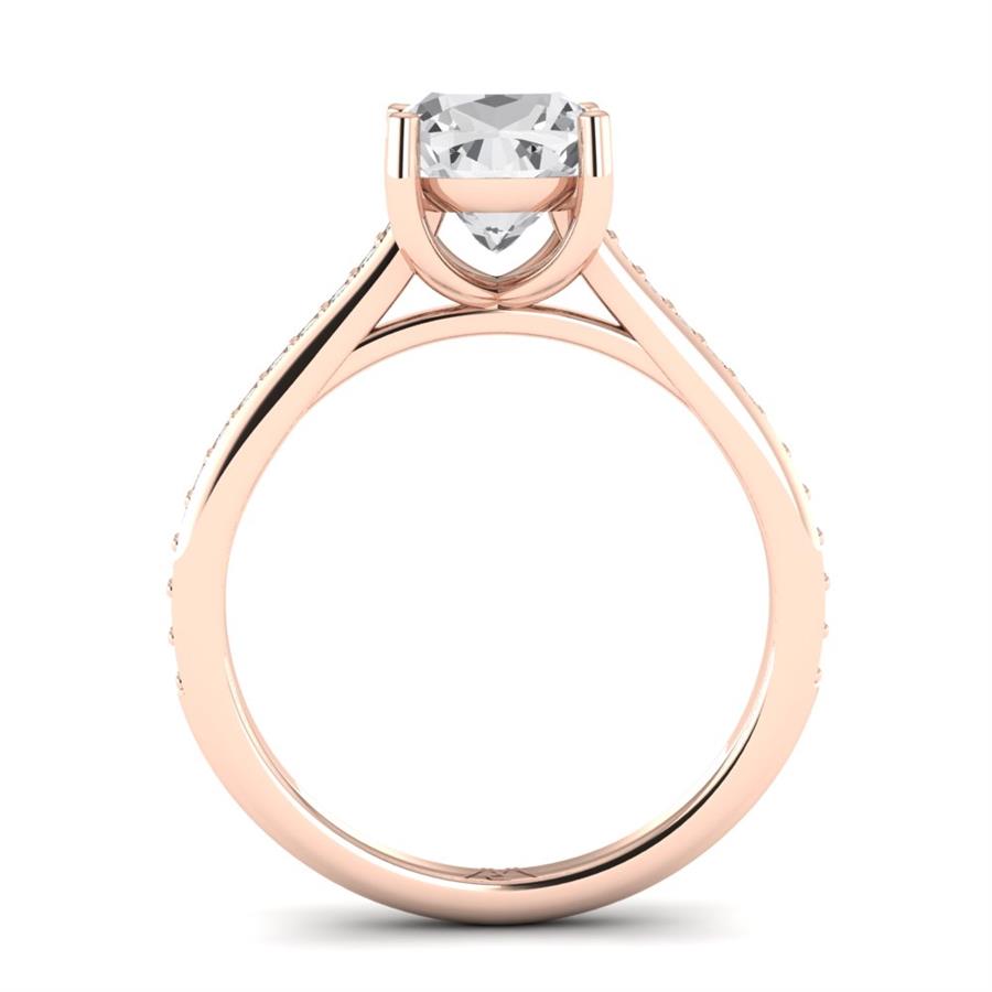 Solitaires Raviva Or Rose Oxyde de zirconium 2 ct