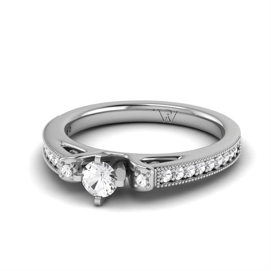 Solitaires Ravive Or Blanc Oxyde de zirconium 0.40 ct