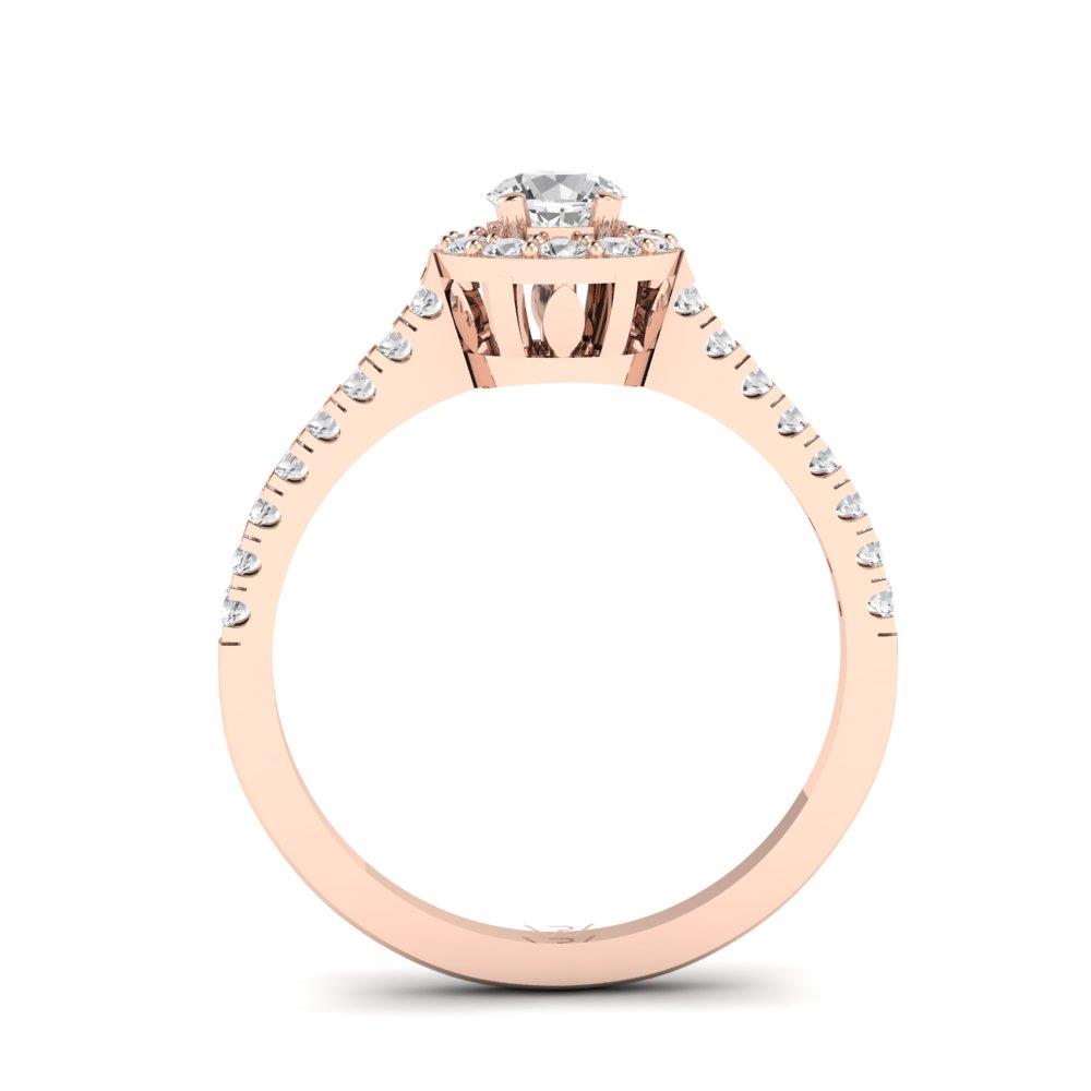 Solitaires Roseline Or Rose Diamant 0.55 ct