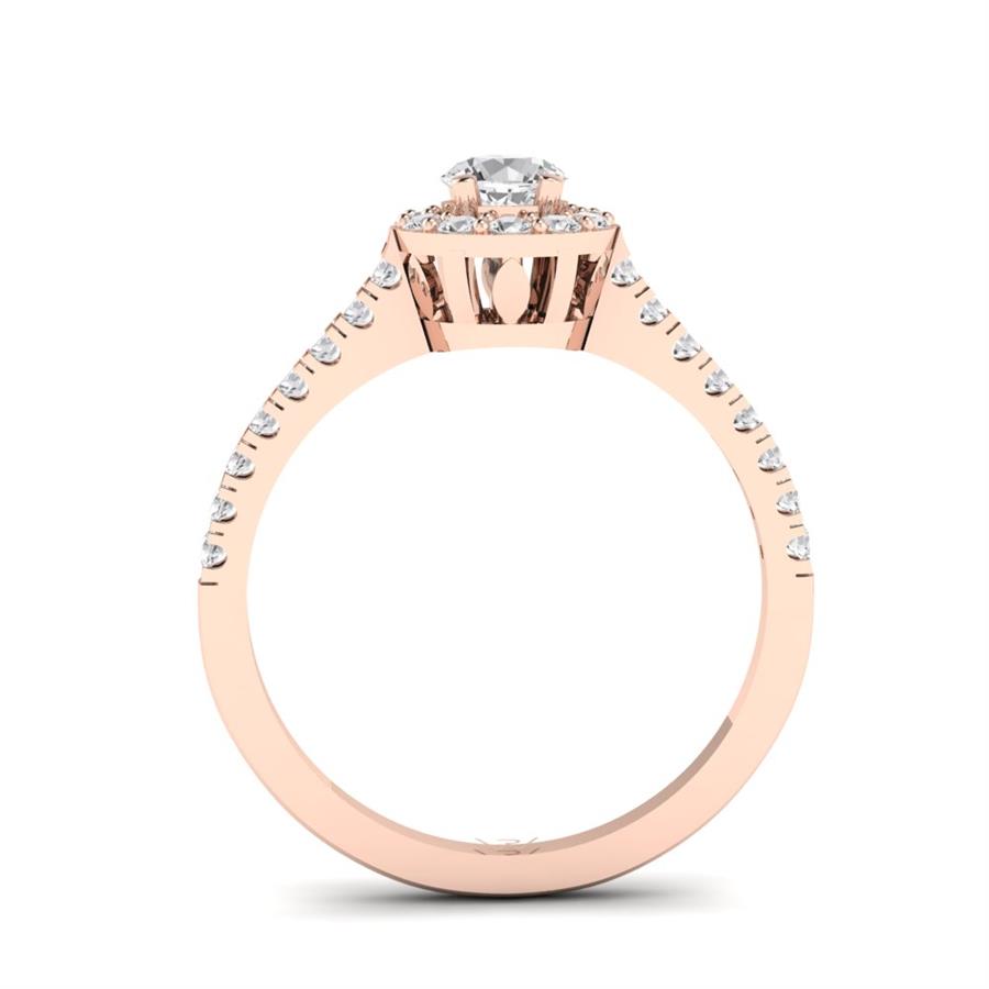 Solitaires Roseline Or Rose Oxyde de zirconium 0.55 ct