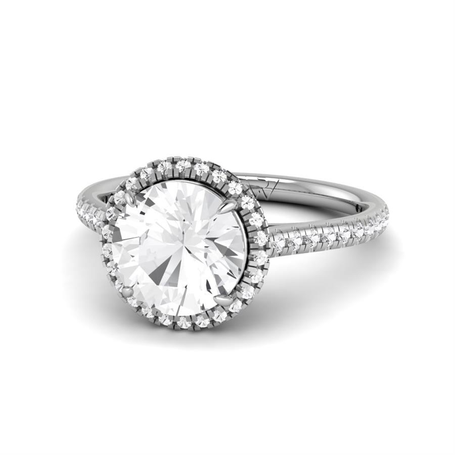 Solitaires Seris Argent Rhodié Blanc Diamant 2.15 ct