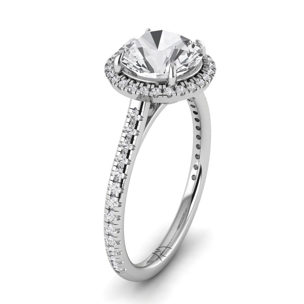 Solitaires Seris Or Blanc Oxyde de zirconium 2.15 ct