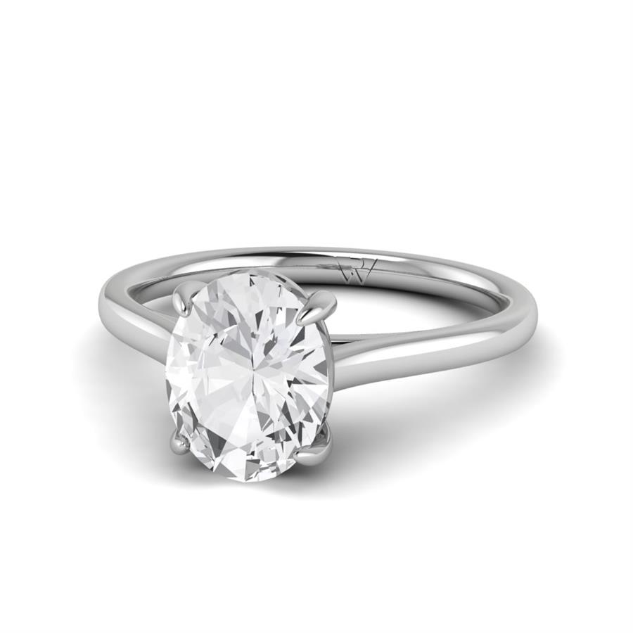 Solitaires Solira Argent Rhodié Blanc Oxyde de zirconium 2 ct