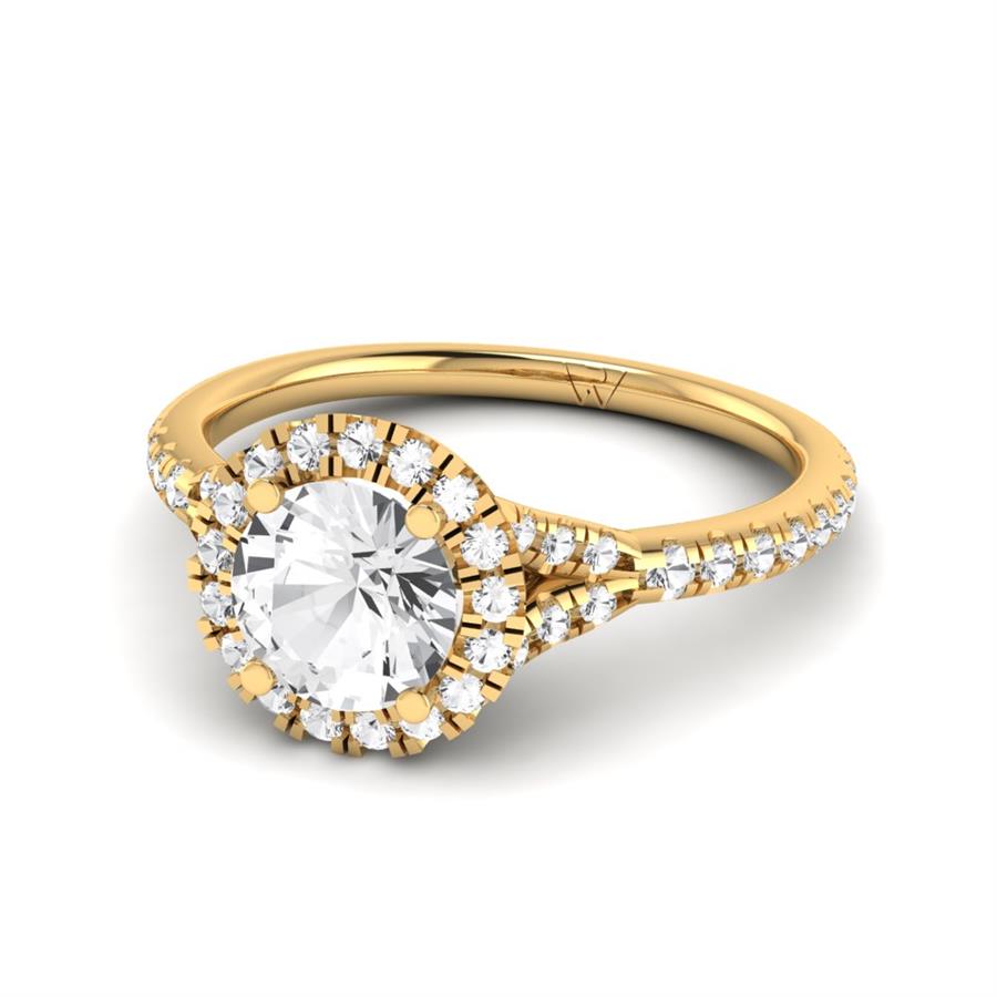 Solitaires Soliva Argent Plaqué Or Jaune Oxyde de zirconium 1 ct