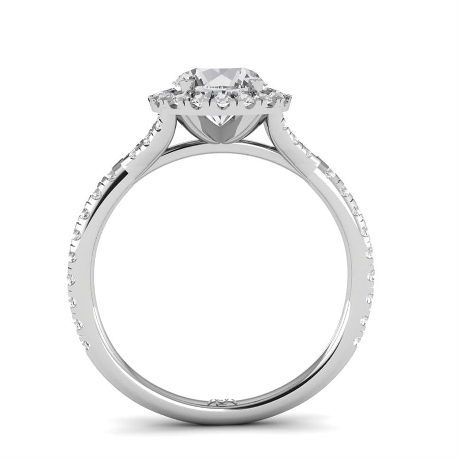 Solitaires Soliva Or Blanc Oxyde de zirconium 1 ct