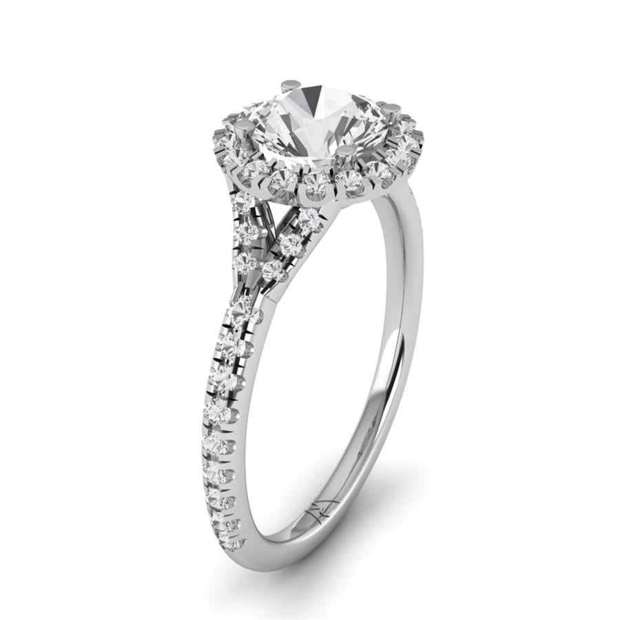 Solitaires Soliva Or Blanc Oxyde de zirconium 1 ct