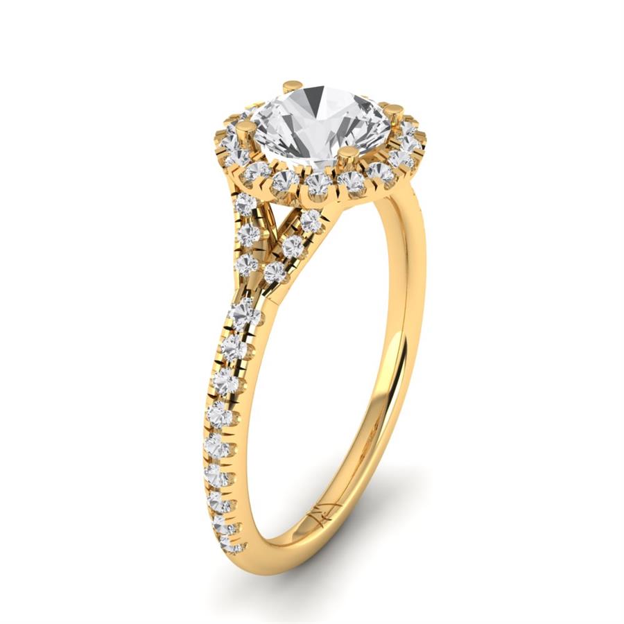 Solitaires Soliva Or Jaune Oxyde de zirconium 1 ct