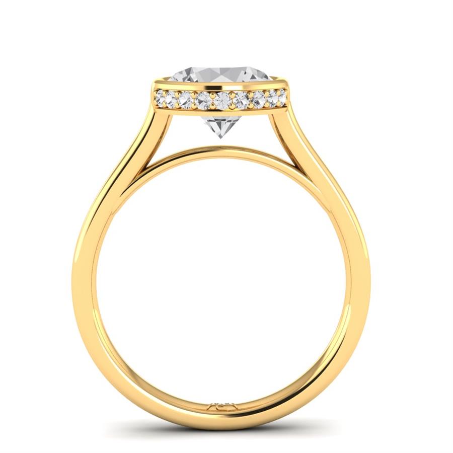 Solitaires Soreia Argent Plaqué Or Jaune Oxyde de zirconium 2.10 ct