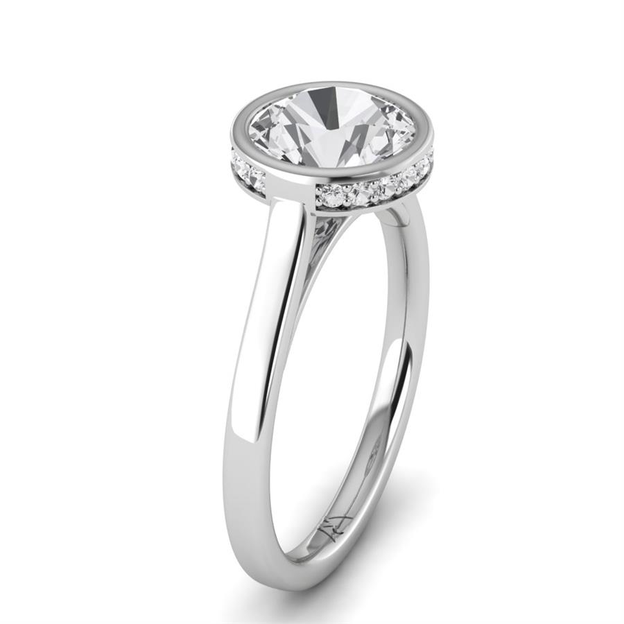 Solitaires Soreia Argent Rhodié Blanc Diamant 2.10 ct