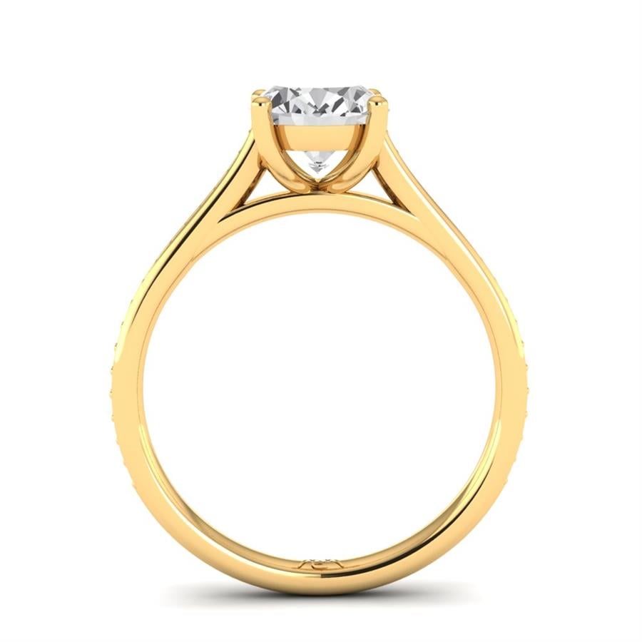 Solitaires Stella Argent Plaqué Or Jaune Oxyde de zirconium 1.65 ct