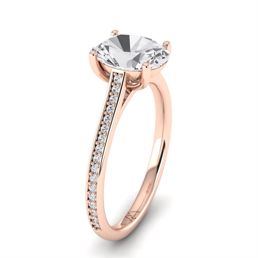 Solitaires Stella Or Rose Oxyde de zirconium 1.65 ct