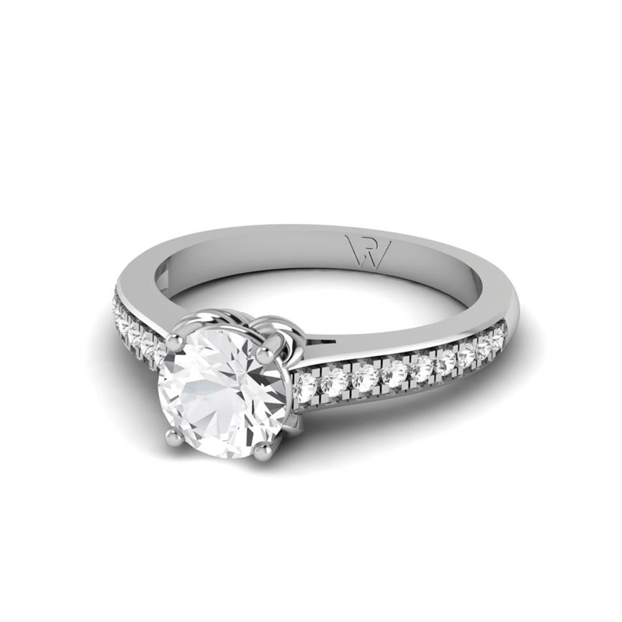 Solitaires Sublime Or Blanc Oxyde de zirconium 0.80 ct