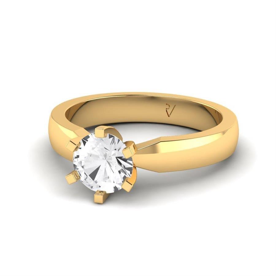Solitaires Sublime Or Jaune Argent Diamant 0.90 ct