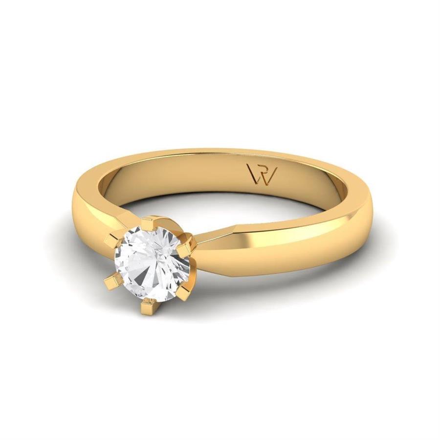 Solitaires Sublime Or Jaune Argent Diamant 0.50 ct