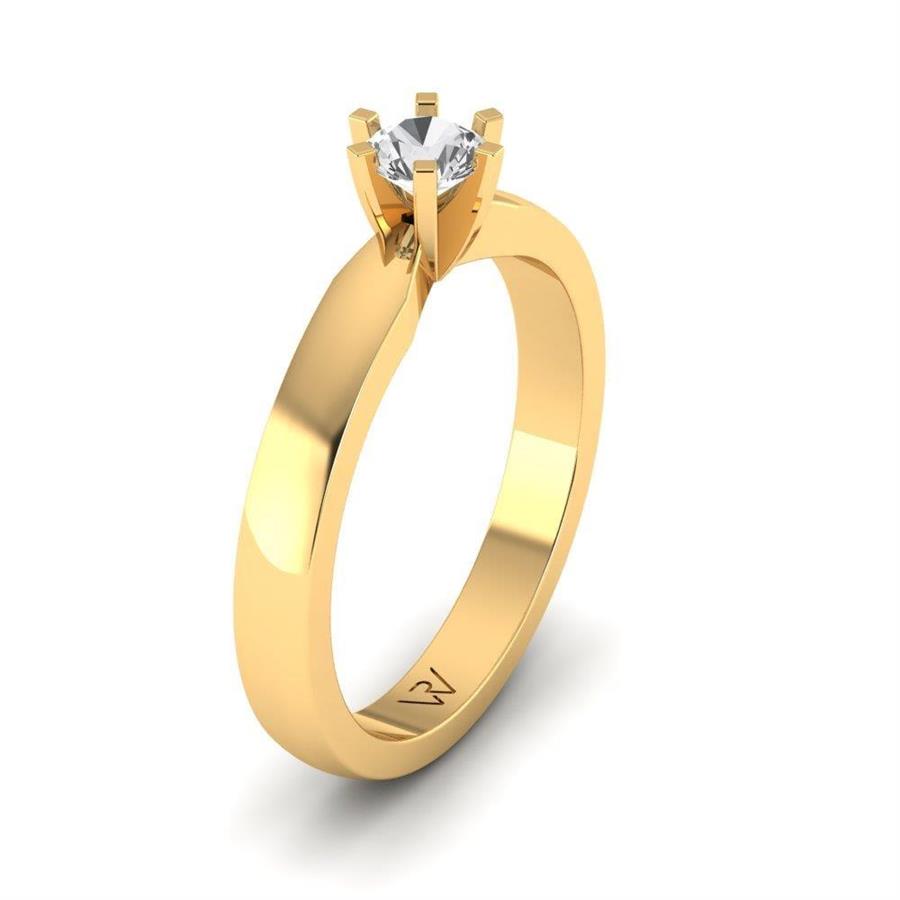 Solitaires Sublime Or Jaune Argent Diamant 0.25 ct