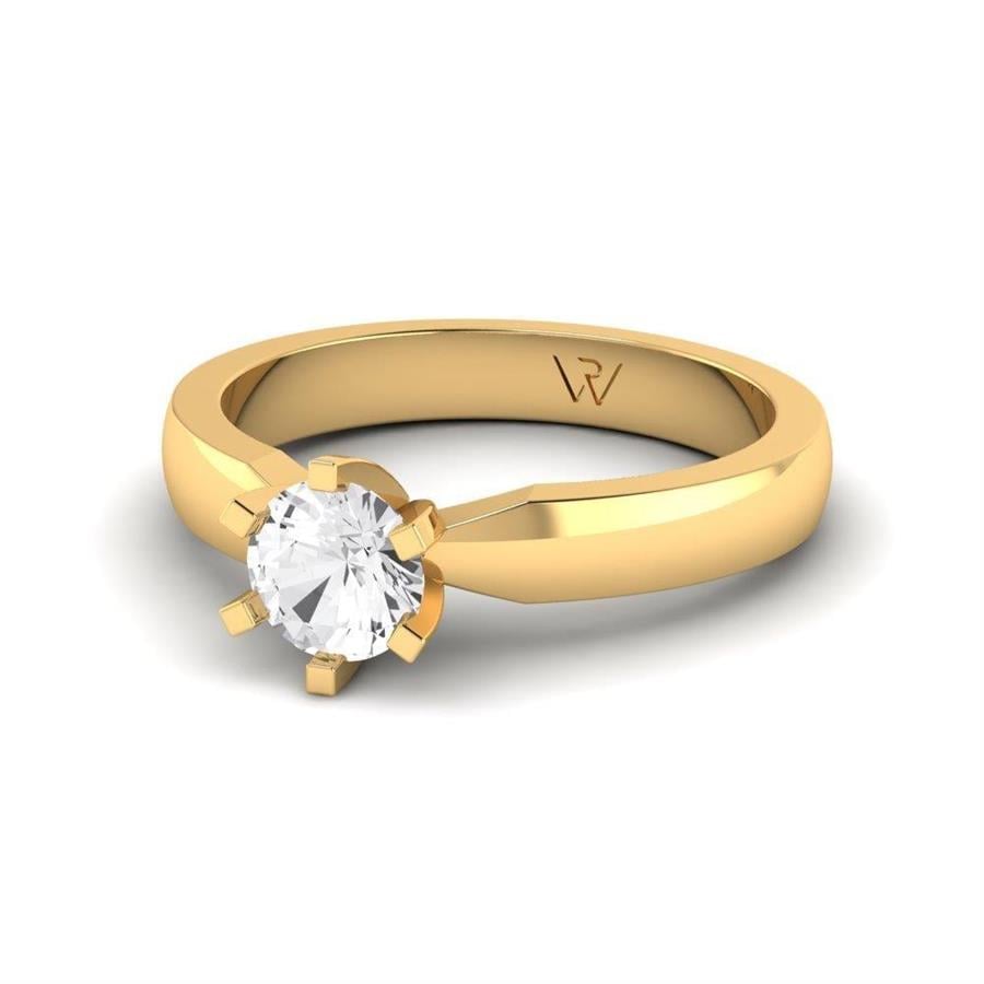 Solitaires Sublime Or Jaune Argent Diamant 0.60 ct