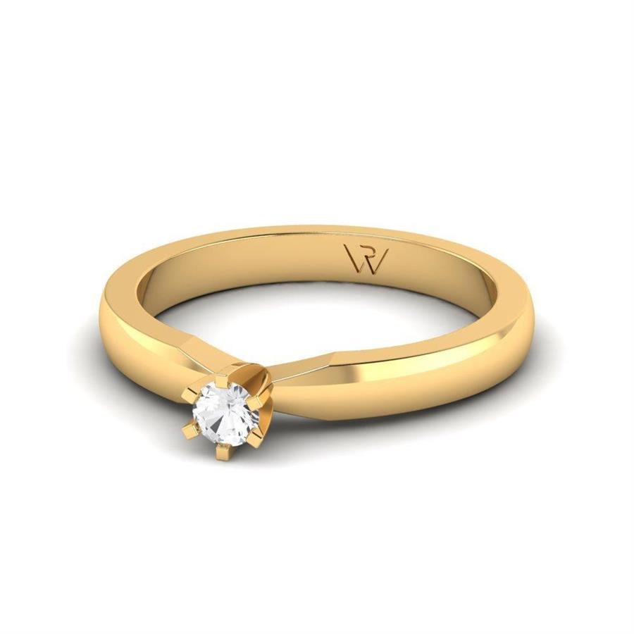 Solitaires Sublime Or Jaune Argent Diamant 0.10 ct