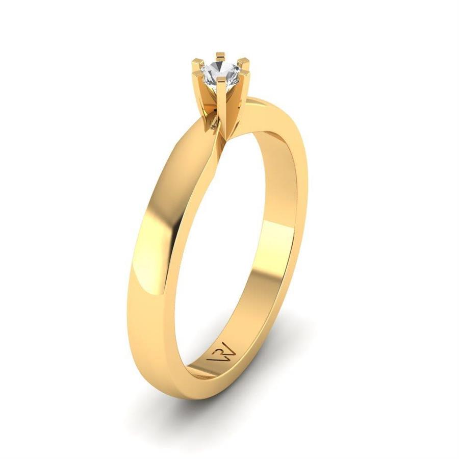 Solitaires Sublime Or Jaune Argent Diamant 0.10 ct