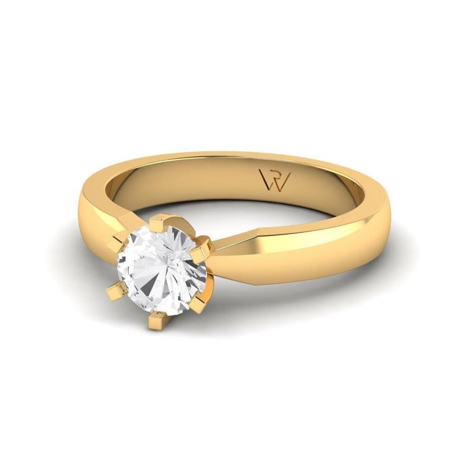 Solitaires Sublime Or Jaune Argent Diamant 0.75 ct