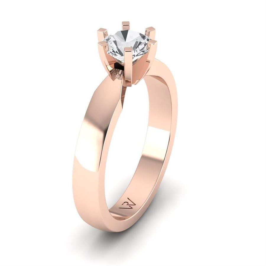 Solitaires Sublime Or Rose Argent Diamant 0.75 ct