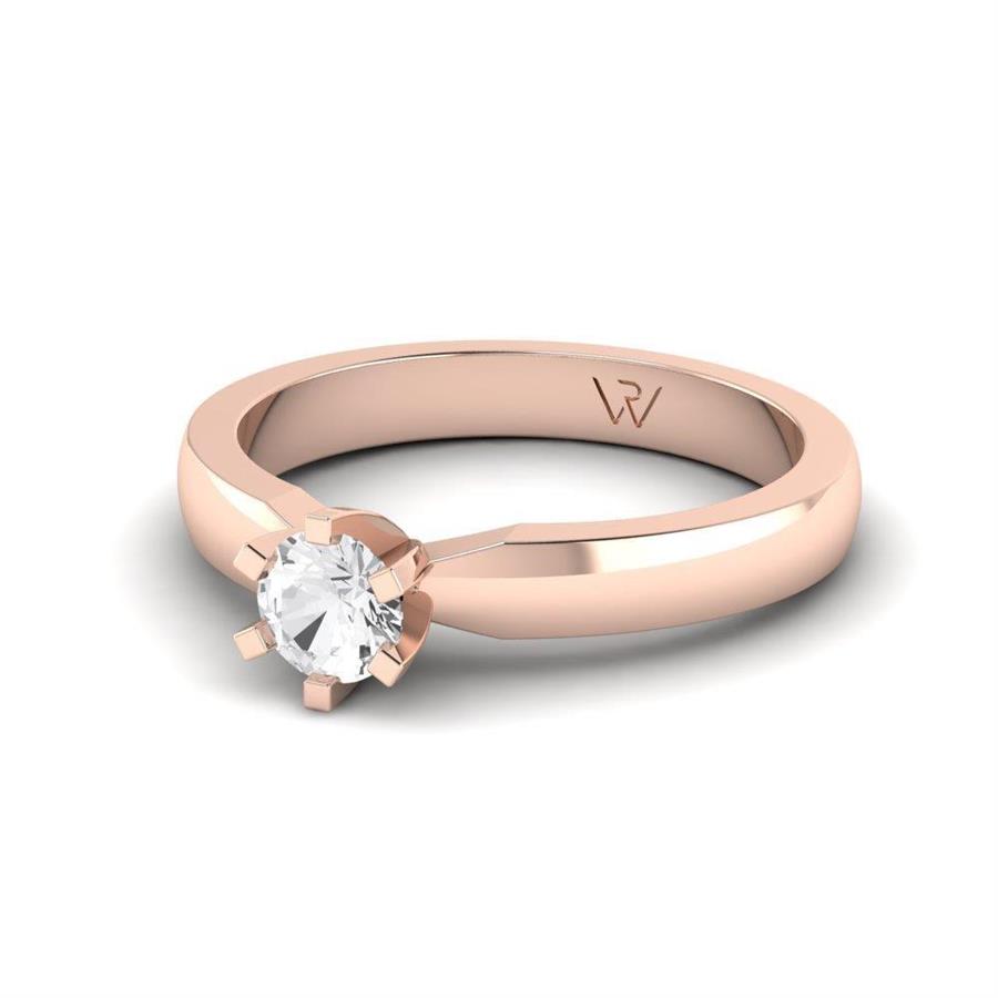 Solitaires Sublime Or Rose Argent Diamant 0.33 ct