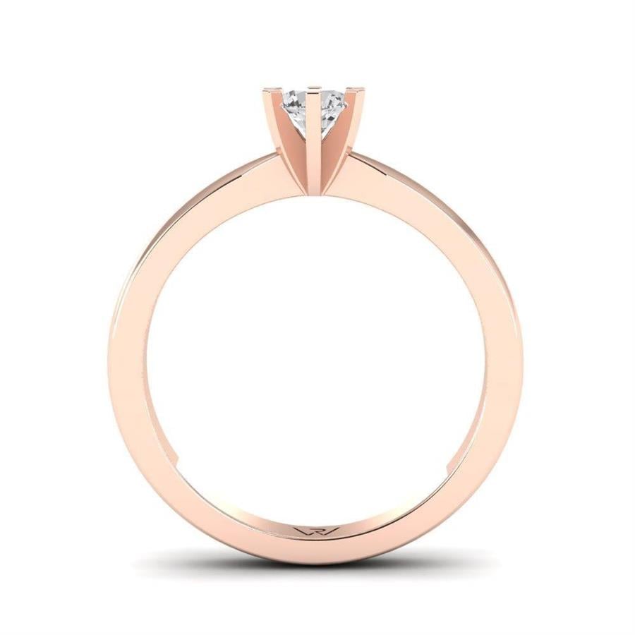 Solitaires Sublime Or Rose Argent Diamant 0.25 ct