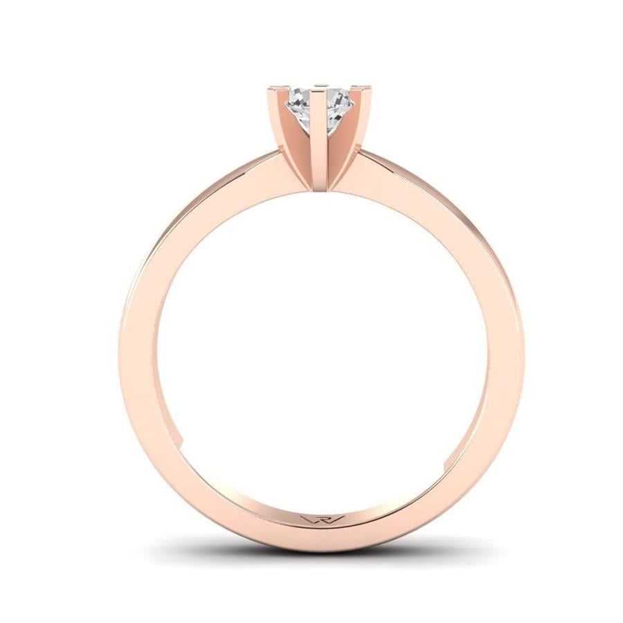 Solitaires Sublime Or Rose Argent Diamant 0.33 ct