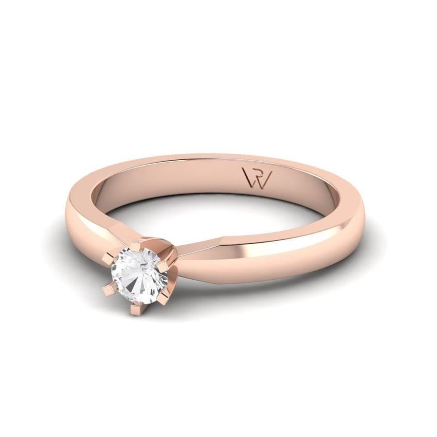 Solitaires Sublime Or Rose Argent Diamant 0.20 ct