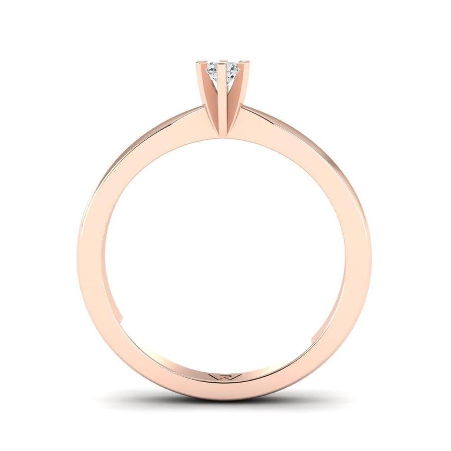 Solitaires Sublime Or Rose Argent Diamant 0.10 ct