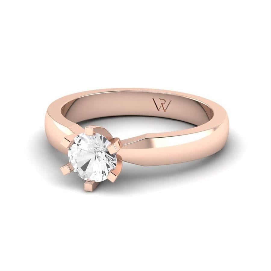 Solitaires Sublime Or Rose Argent Diamant 0.60 ct