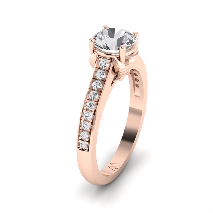 Solitaires Sublime Or Rose Diamant 0.80 ct