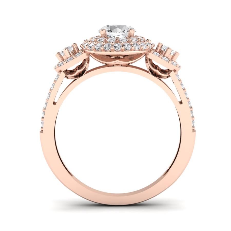 Solitaires Superbe Or Rose Diamant 1.2 ct