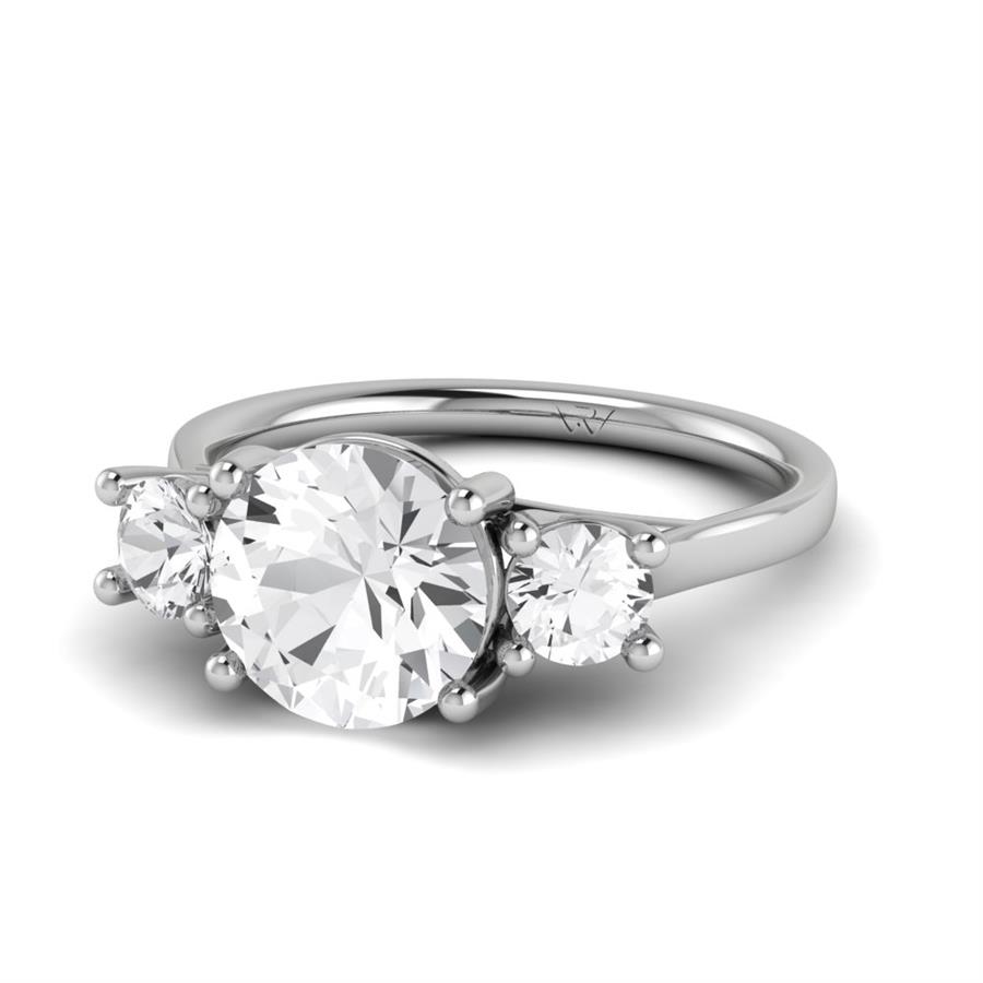 Solitaires Syra Argent Rhodié Blanc Oxyde de zirconium 2.4 ct