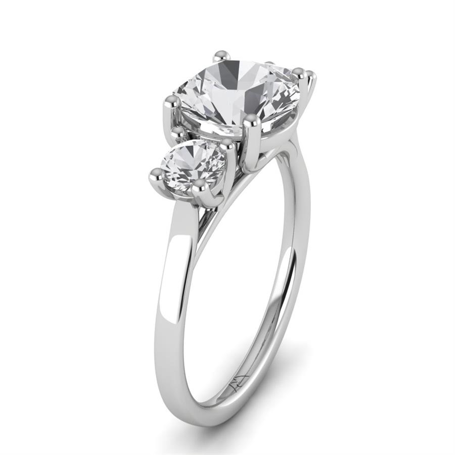 Solitaires Syra Argent Rhodié Blanc Oxyde de zirconium 2.4 ct