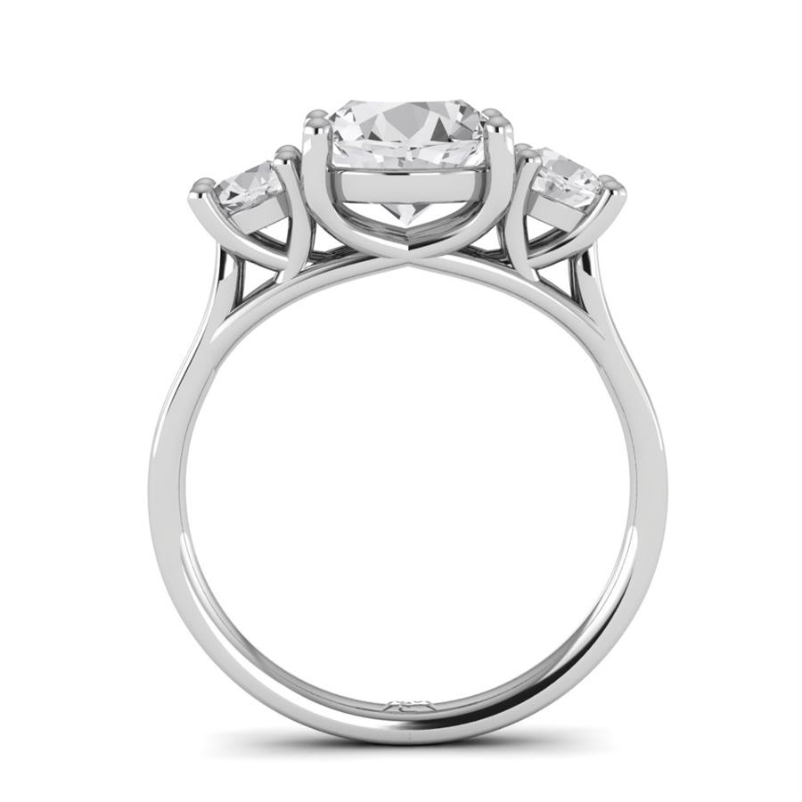 Solitaires Syra Argent Rhodié Blanc Oxyde de zirconium 2.4 ct