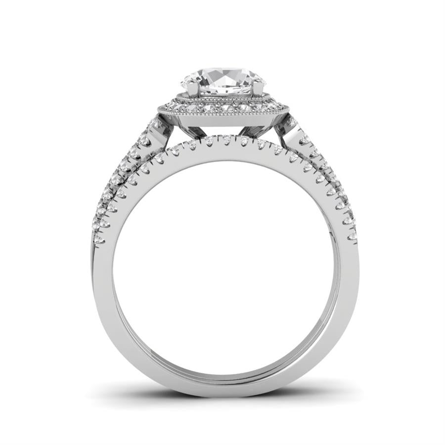 Solitaires Éternelle Argent Rhodié Blanc Oxyde de zirconium 1,25 ct